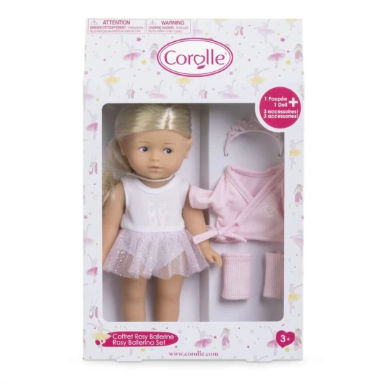 Set papusa Rosy Balerina Corolle 20 cm cu miros de vanilie si accesorii Set papusa Rosy Balerina Corolle 20 cm cu miros de vanilie si accesorii