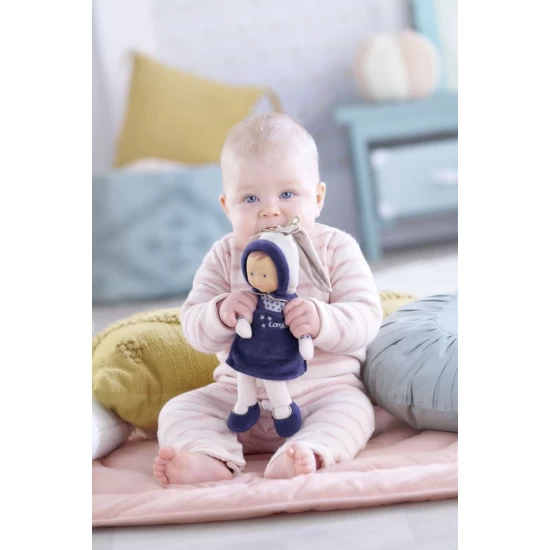 Papusa bebelus Miss Navyblue Starry Dreams Corolle cu miros de vanilie si corp moale 25 cm