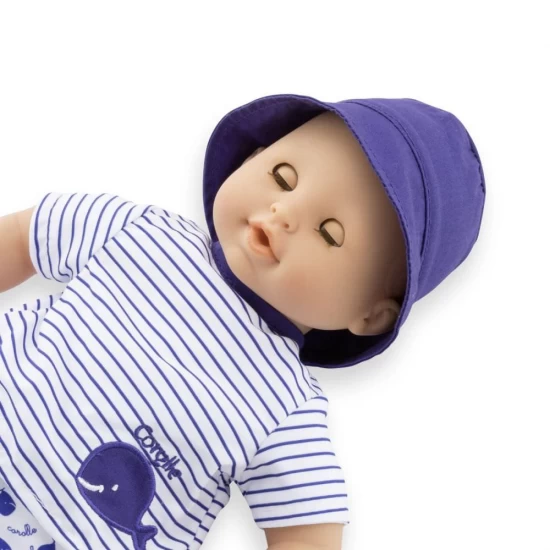 Papusa bebelus de baie Marin 30 cm cu jucarie balena