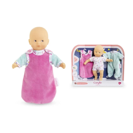 Set de joaca Bebelusul Calin Noapte Buna alb 20 cm cu accesorii
