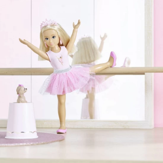 Set de joaca papusa balerina Valentine 28 cm cu accesorii