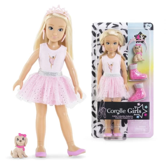 Set de joaca papusa balerina Valentine 28 cm cu accesorii