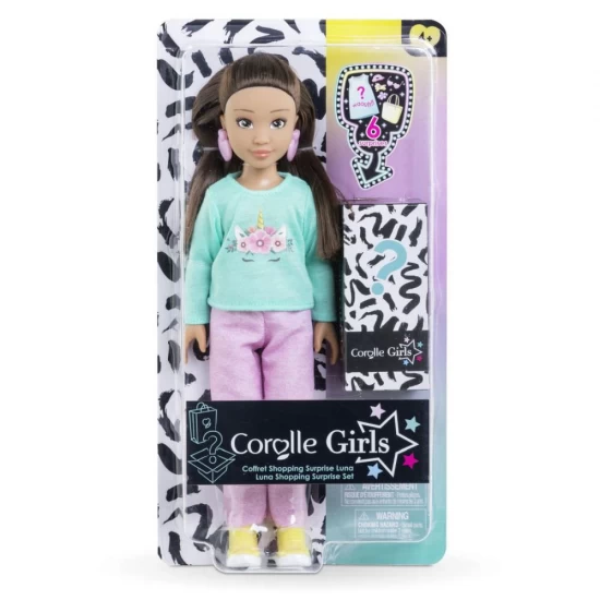 Set Corolle Cumparaturi Surpriza cu papusa Luna 28 cm si accesorii