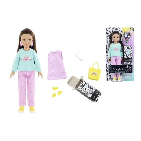 Set Corolle Cumparaturi Surpriza cu papusa Luna 28 cm si accesorii