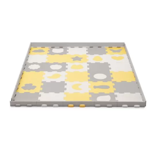 Covoras de joaca puzzle 3D din spuma Kinderkraft Luno Shapes Yellow Covoras de joaca puzzle 3D din spuma Kinderkraft Luno Shapes Yellow
