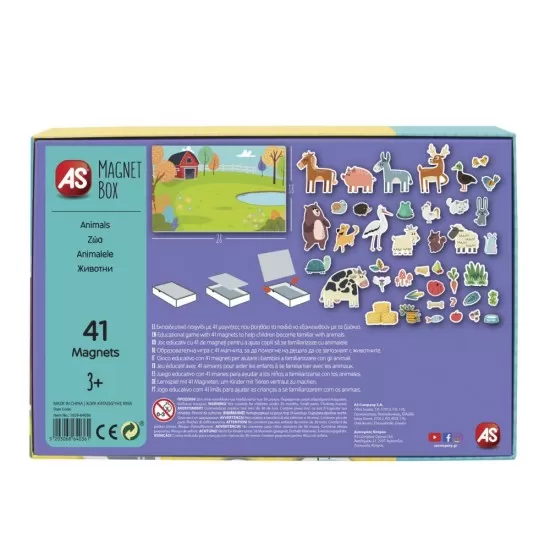 Set magnetic educativ cu animale 41 piese Set magnetic educativ cu animale 41 piese