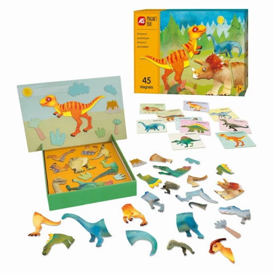 Joc magnetic Dinozauri 45 piese