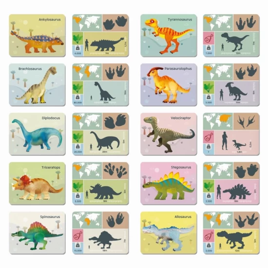 Joc magnetic Dinozauri 45 piese