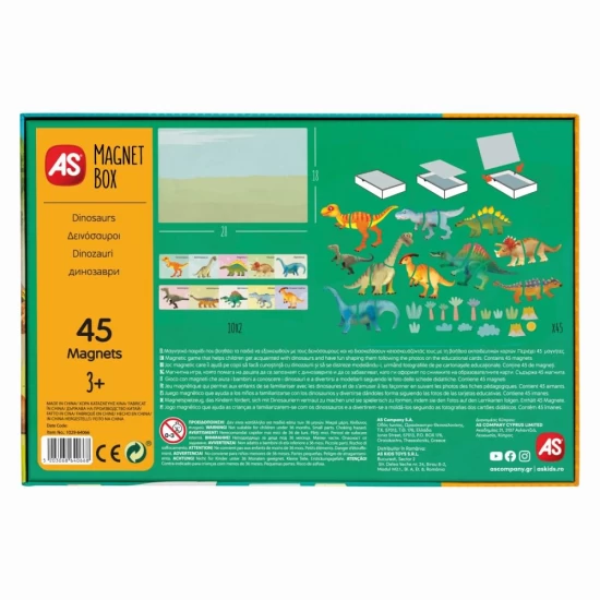 Joc magnetic Dinozauri 45 piese