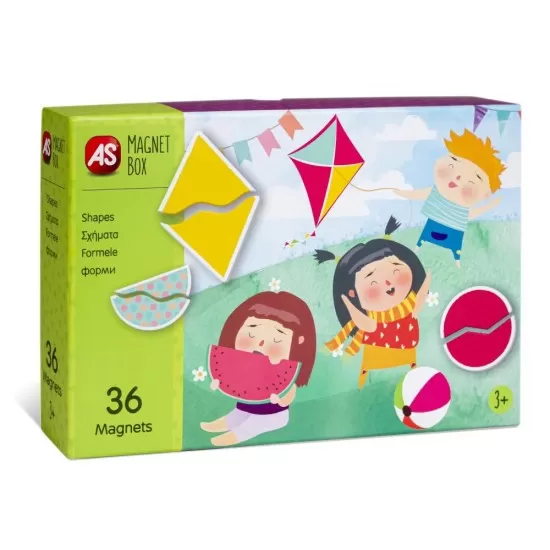 Set magnetic educativ forme geometrice cu 36 de piese