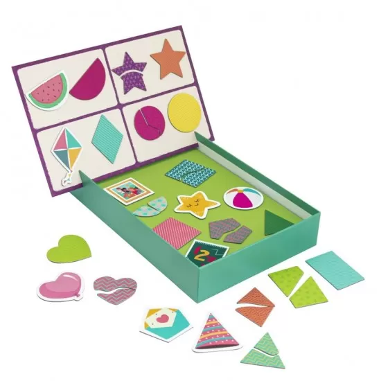 Set magnetic educativ forme geometrice cu 36 de piese