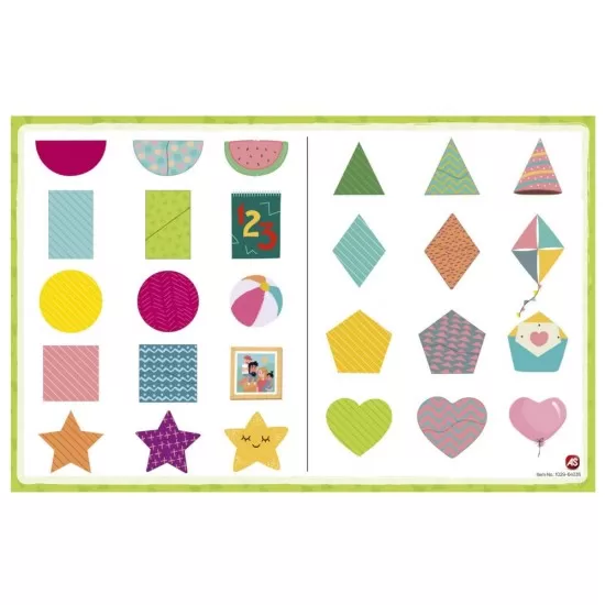 Set magnetic educativ forme geometrice cu 36 de piese