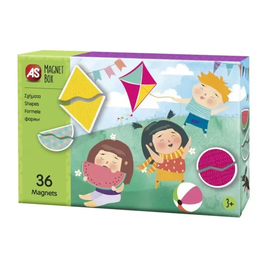 Set magnetic educativ forme geometrice cu 36 de piese