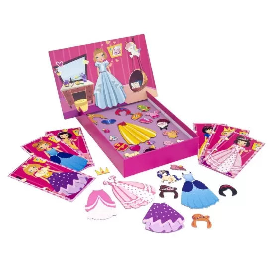 Set magnetic educativ 34 piese - Imbraca printesele