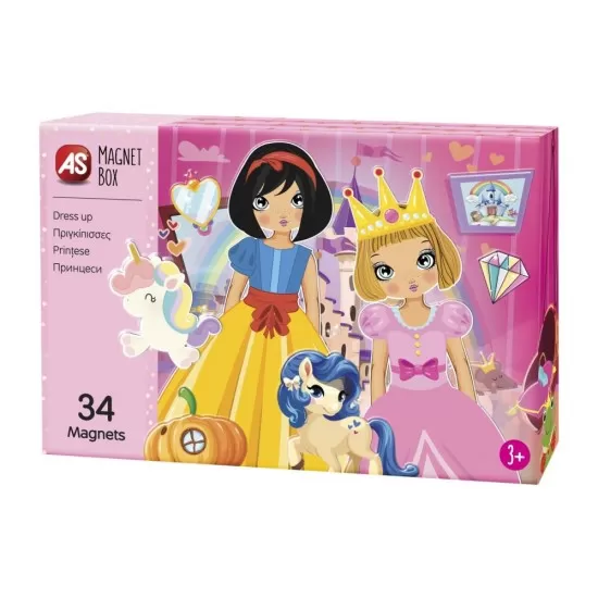 Set magnetic educativ 34 piese - Imbraca printesele