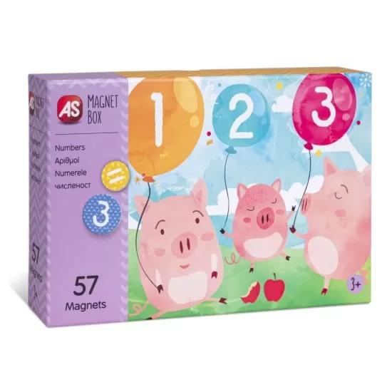 Set magnetic educativ 57 piese - Invata numerele Set magnetic educativ 57 piese - Invata numerele