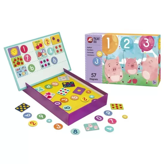 Set magnetic educativ 57 piese - Invata numerele Set magnetic educativ 57 piese - Invata numerele