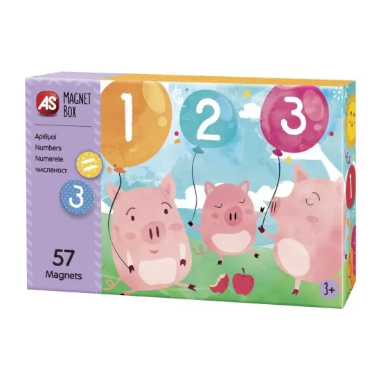 Set magnetic educativ 57 piese - Invata numerele Set magnetic educativ 57 piese - Invata numerele