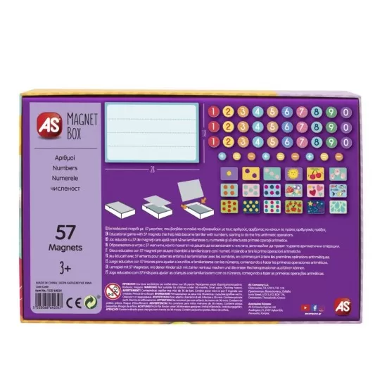 Set magnetic educativ 57 piese - Invata numerele Set magnetic educativ 57 piese - Invata numerele