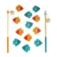Set magnetic de pescuit cu 12 piese din lemn