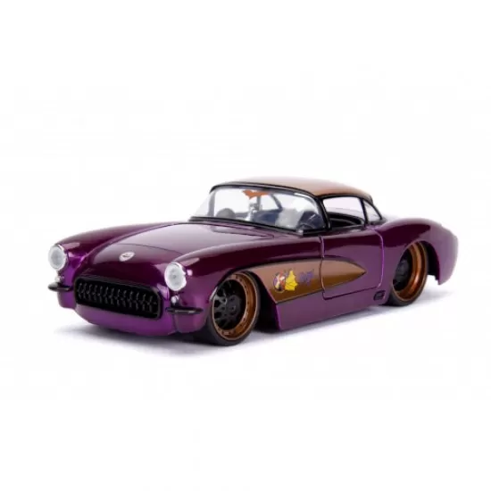 Masinuta metalica DC Comics Bombshells 1957 Chevy Batgirl scara 1:24 Masinuta metalica DC Comics Bombshells 1957 Chevy Batgirl scara 1:24
