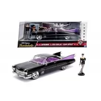 Masinuta metalica DC Comics Bombshells 1959 Cadillac Cat Woman scara 1:24