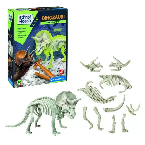 Set educativ - Descopera dinozaurul Triceratops