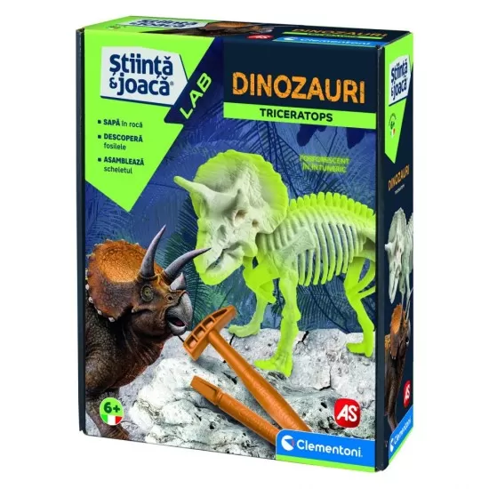 Set educativ - Descopera dinozaurul Triceratops