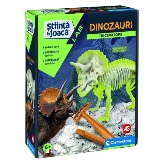 Set educativ - Descopera dinozaurul Triceratops