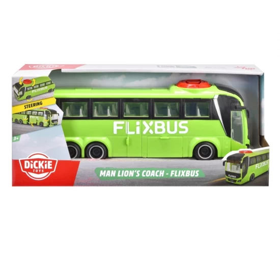 Autobuz Dickie Toys MAN Flixbus Lions Coach 26.5 cm Autobuz Dickie Toys MAN Flixbus Lions Coach 26.5 cm