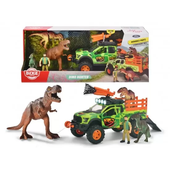 Set masinuta si figurine Dickie Dino Hunter 