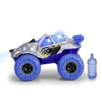 Masina de teren Arctic Ice Monster cu lumini, sunete, suspensii si functie abur 25 cm