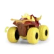 Masina de teren Flaming Fire Monster cu lumini, sunete, suspensii si functie abur 25 cm