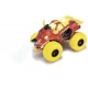 Masina de teren Flaming Fire Monster cu lumini, sunete, suspensii si functie abur 25 cm