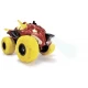 Masina de teren Flaming Fire Monster cu lumini, sunete, suspensii si functie abur 25 cm