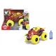 Masina de teren Flaming Fire Monster cu lumini, sunete, suspensii si functie abur 25 cm