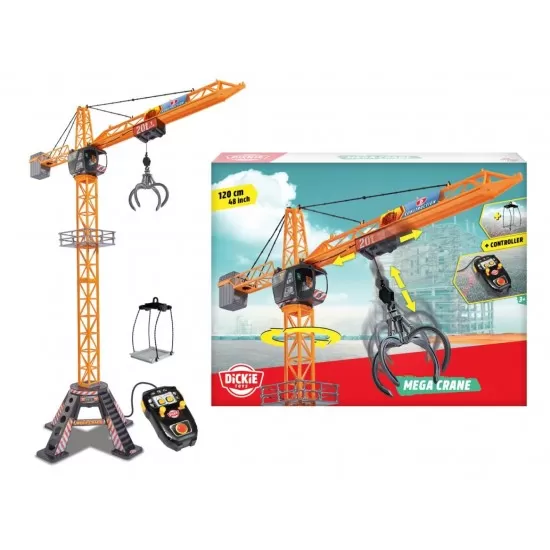 Jucarie macara Mega Crane Dickie Toys 120 cm cu telecomanda Jucarie macara Mega Crane Dickie Toys 120 cm cu telecomanda