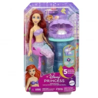 Papusa Ariel Disney Princess si masuta de machiaj cu surprize