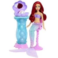 Papusa Ariel Disney Princess si masuta de machiaj cu surprize