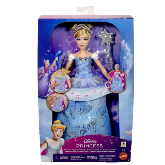Papusa Disney Princess Cenusareasa interactiva cu rochie luminoasa Papusa Disney Princess Cenusareasa interactiva cu rochie luminoasa