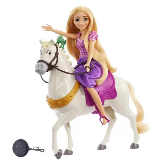 Set papusa Rapunzel si cal Maximus Disney Princess Set papusa Rapunzel si cal Maximus Disney Princess