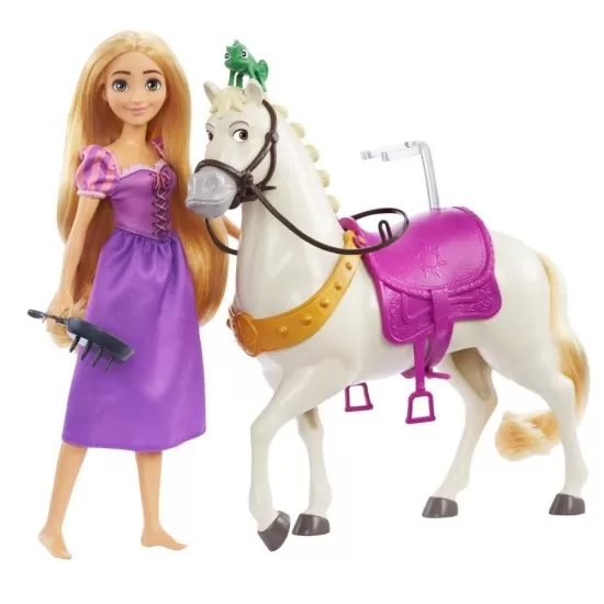 Set papusa Rapunzel si cal Maximus Disney Princess Set papusa Rapunzel si cal Maximus Disney Princess