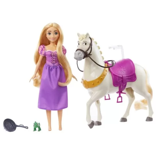 Set papusa Rapunzel si cal Maximus Disney Princess Set papusa Rapunzel si cal Maximus Disney Princess