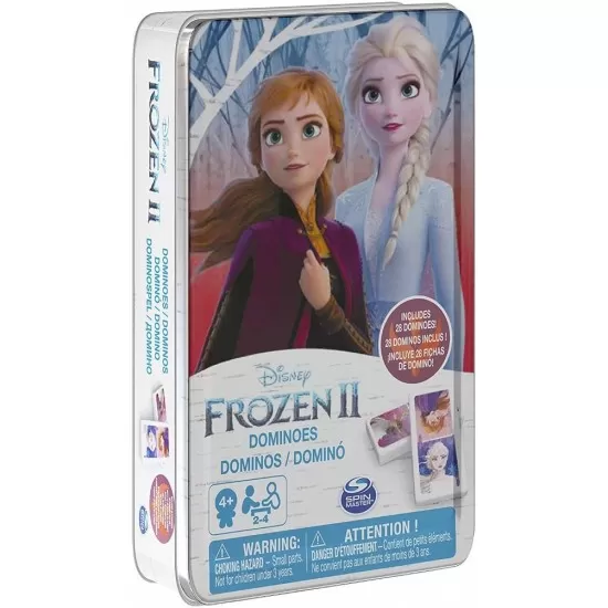 Joc Domino Frozen 2 in cutie de metal