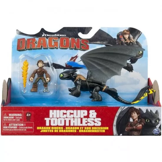 Figurina dragon cu calaret Hiccup si Stirbul Dragons Figurina dragon cu calaret Hiccup si Stirbul Dragons