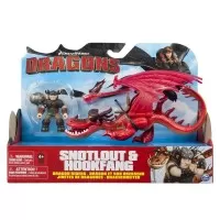Figurina dragon cu calaret Snotloat si Hookfang Dragons