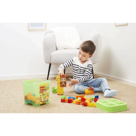 Set cuburi constructie animale 70 piese Ecoiffier Abrick 