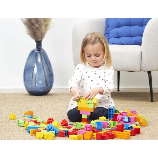 Set cuburi multicolore de construit Ecoiffier Abrick 50 piese