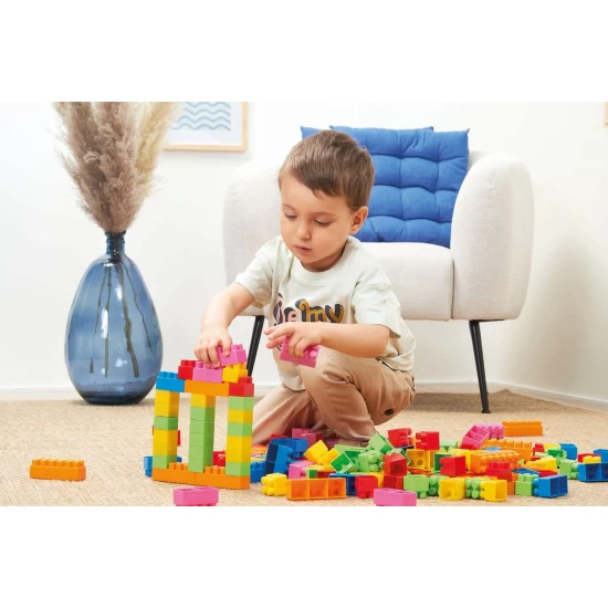 Set cuburi multicolore de construit Ecoiffier Abrick 50 piese