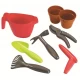Set de joaca unelte pentru gradina cu carucior Ecoiffer 8 piese